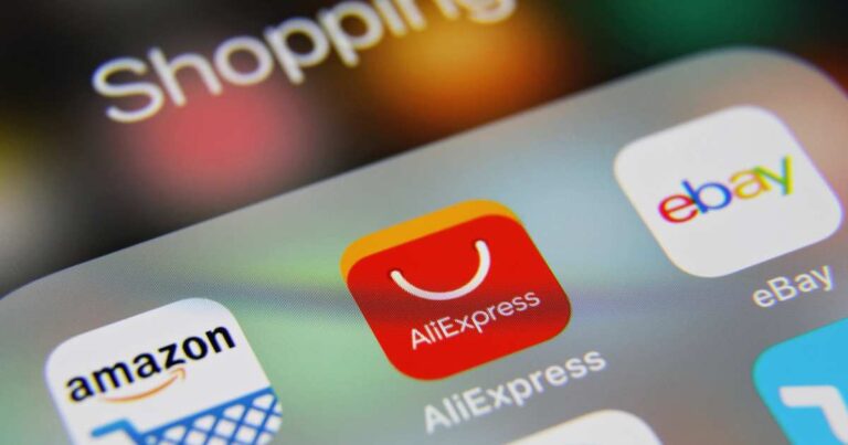 Online shopping e-commerce mobile app icons stock photo