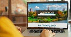screen with area vibes webpage up