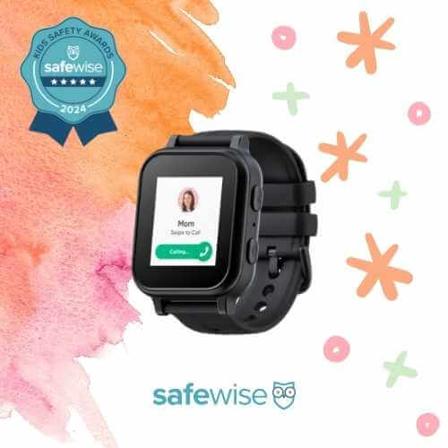 Gabb Watch 3 award badge for top kids smartwatch by SafeWise