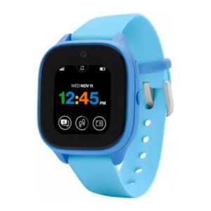 Front view of Verizon Gizmo Watch 3 in teal showing display screen