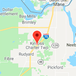 Geographic location of Kinross Township, MI