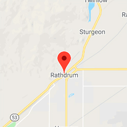 Map of Rathdrum, Idaho, one of the safest cities in 2025, showing its location.