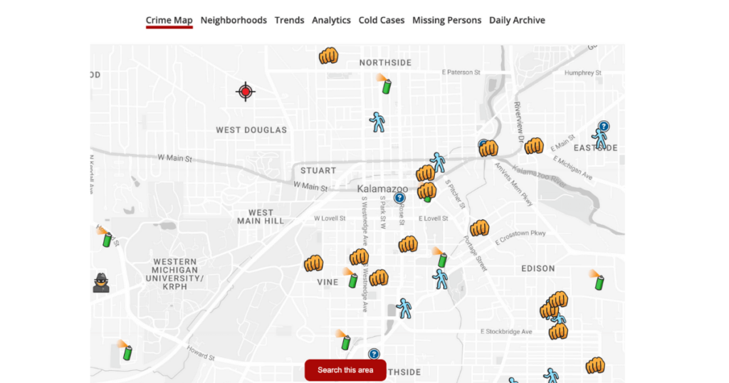 Spotcrime screenshot