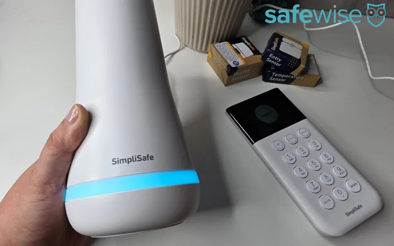 Alina testing SimpliSafe home security system.