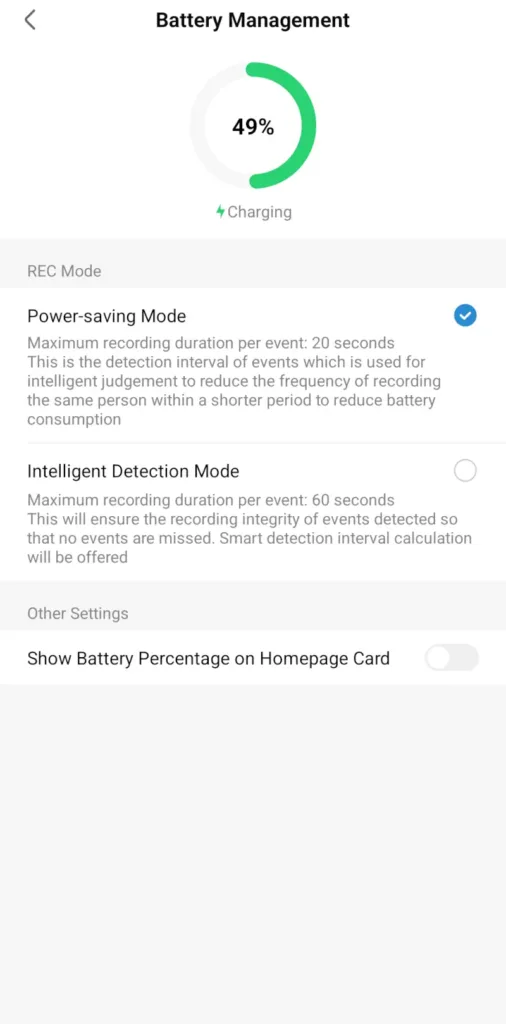 Aosu app battery management settings