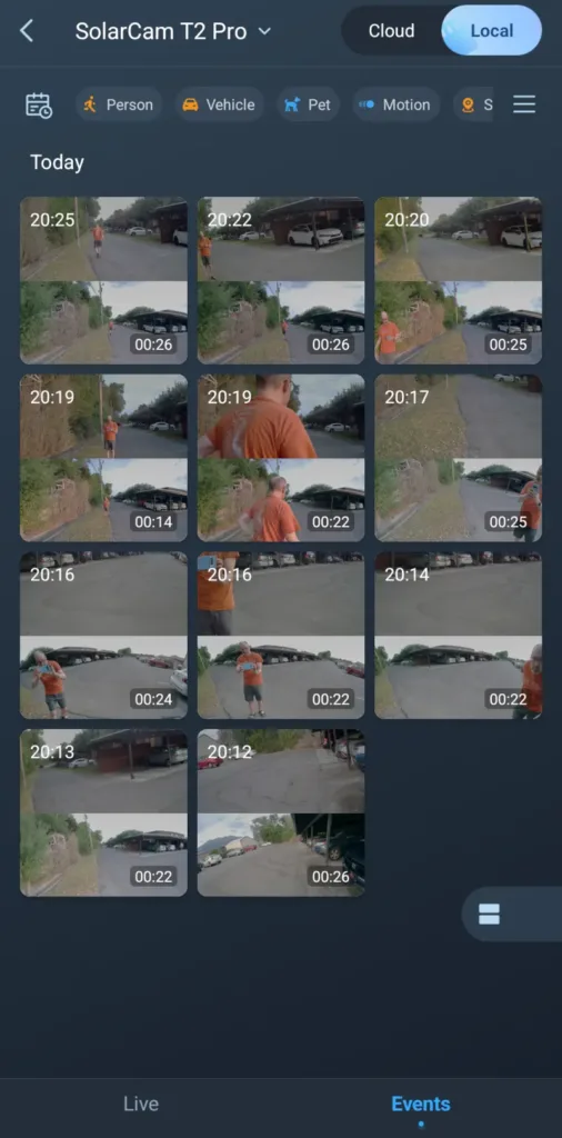 Aosu app local storage history
