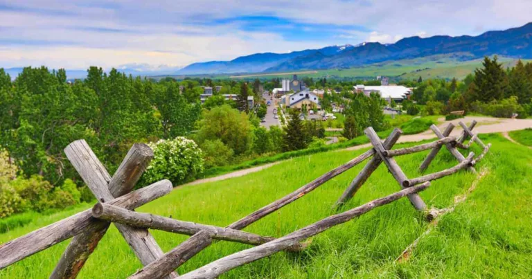 Bozeman Montana sits at the base of the Bridge Mountains in the Rockies. There are paths in the hills for walking, running and other fitness activities. There are also benches to enjoy the view. Bozeman is the gateway to Yellowstone National Park.