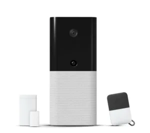 Iota All-In-One Security Kit. This photo will open a link to the Abode website when clicked.