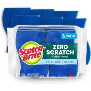 Scotch-Brite 6-pack of zero scratch sponges. See price on Amazon.