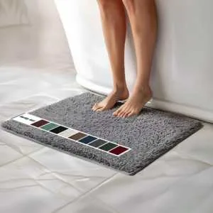 A non-slip rug makes getting out of the tub safer. See colors and pricing on Amazon.