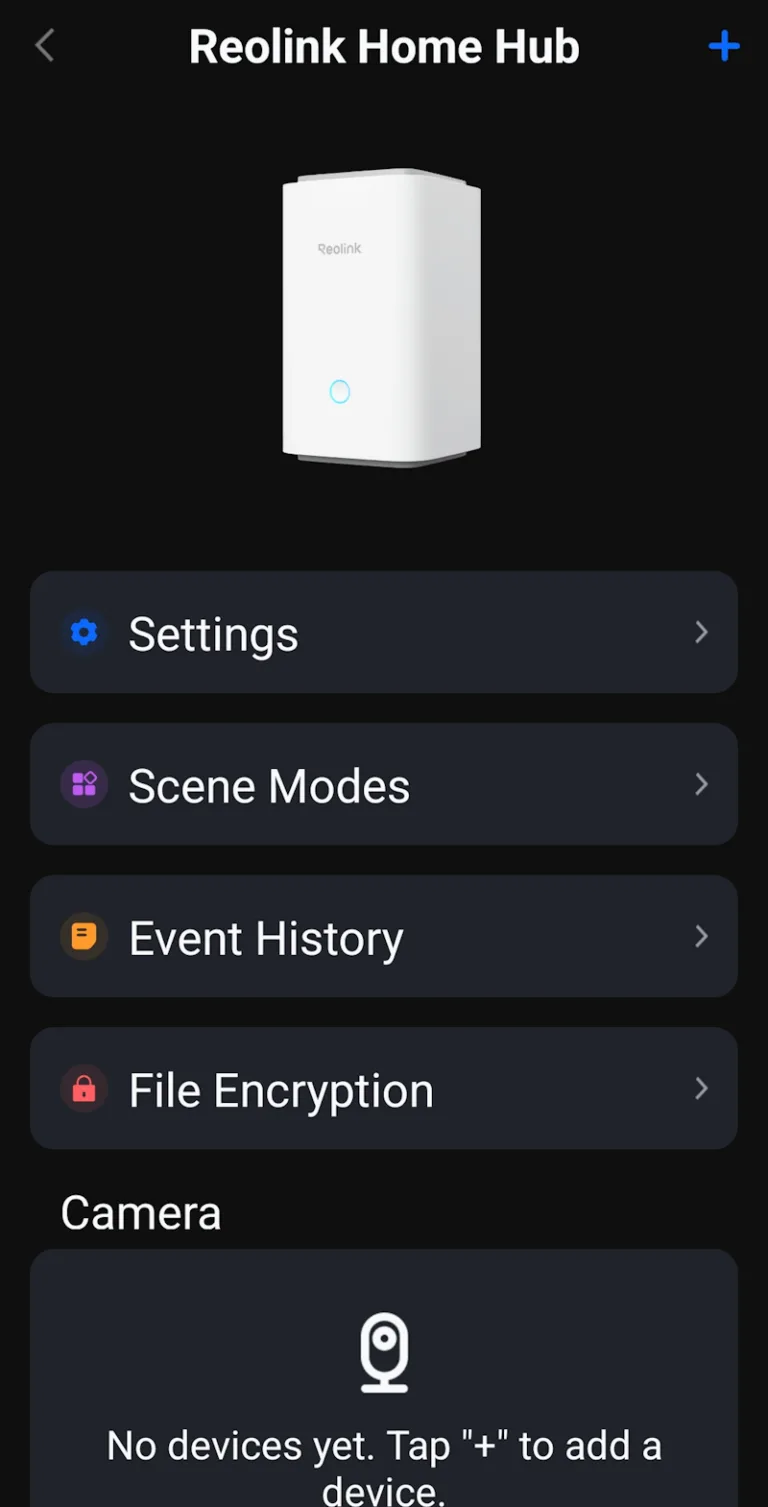 Screenshot of Reolink app while installing hub.