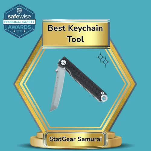 StatGear Samurai wins best keychain defense tool for Women in the SafeWise Personal Safety Awards 2025. Learn more in our review.