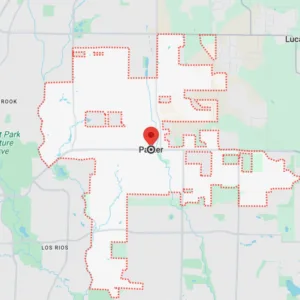 Map of Parker, Texas, one of the safest cities in 2025, showing its location.