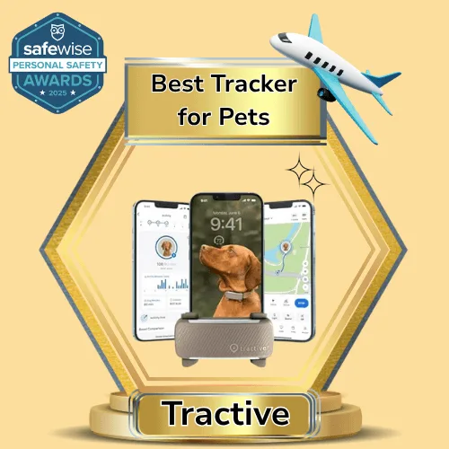 Tractive wins Best Tracker for Pets in the SafeWise Personal Safety Awards 2025. Learn more in our review.